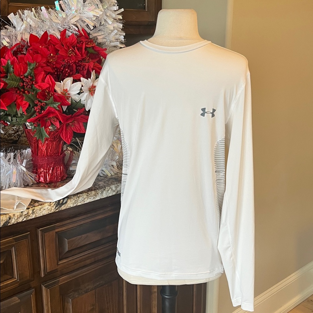 Under Armour Heat Gear White Long Sleeve Performance Shirt Mens Womens